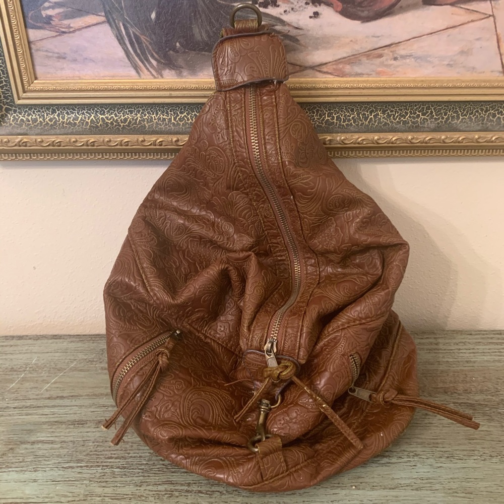 Brown Faux Leather MUDD Backpack 🎒